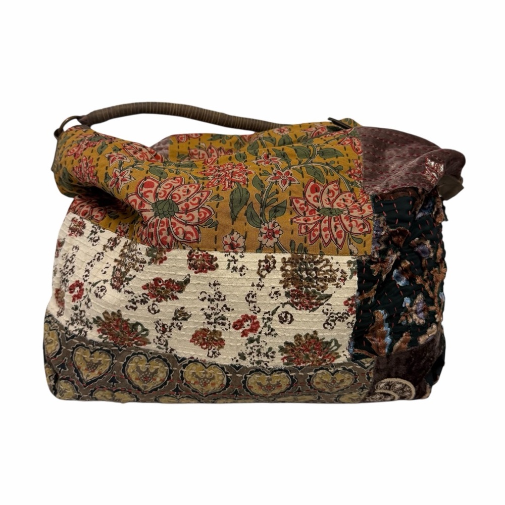 Cleo + Wolf Brown/Multi Multiple Patterns Tote Ha… - image 1